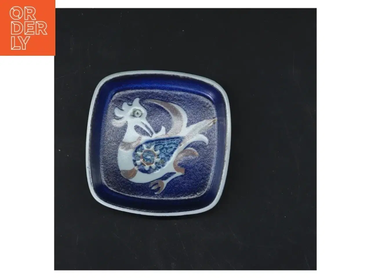 Billede 2 - Baca fajance skål med fugl fra Royal Copenhagen 708 2882 (str. 2,5x10x10 cm)