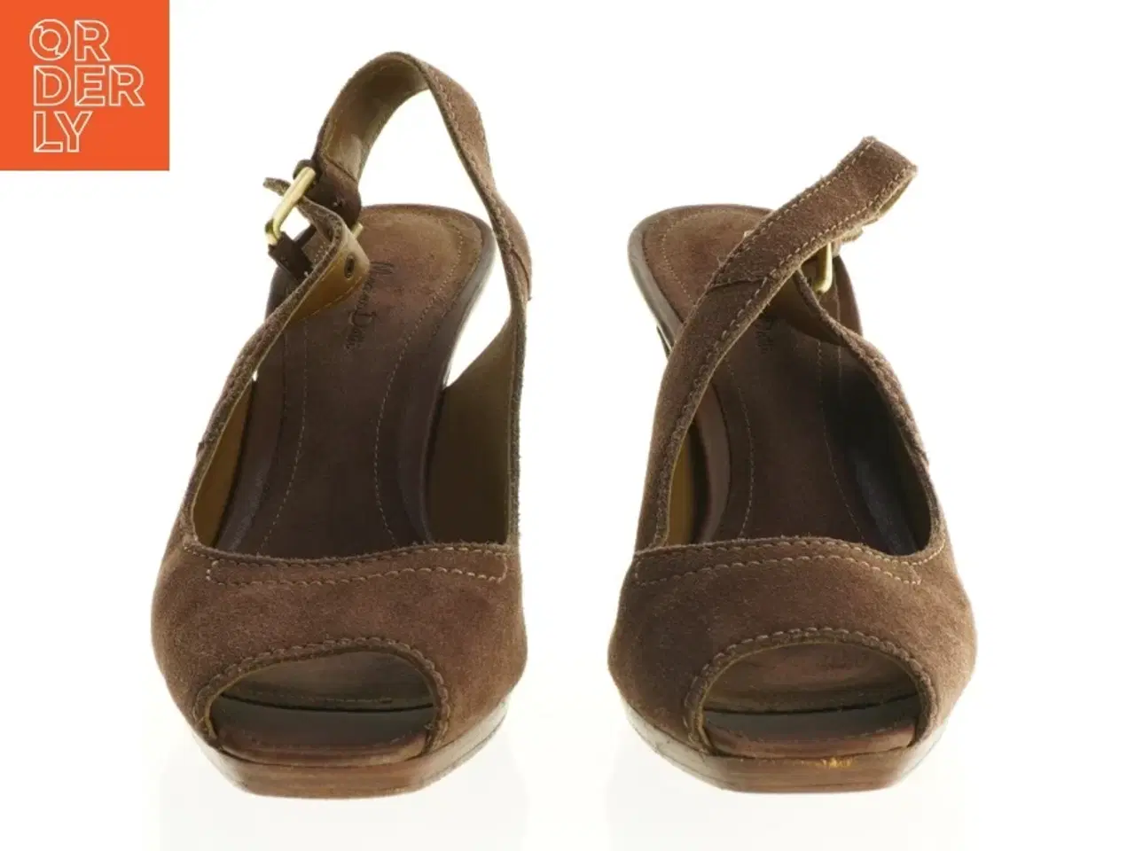 Billede 3 - Brun slingback i ruskind