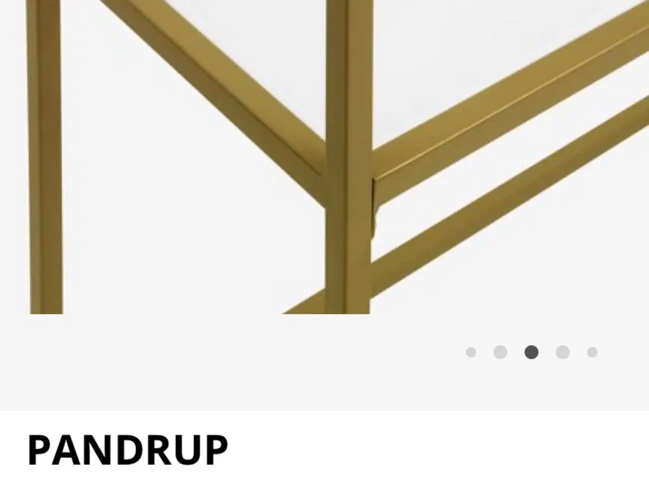 Billede 2 - Reol i guldfarvet stål og hærdet glas