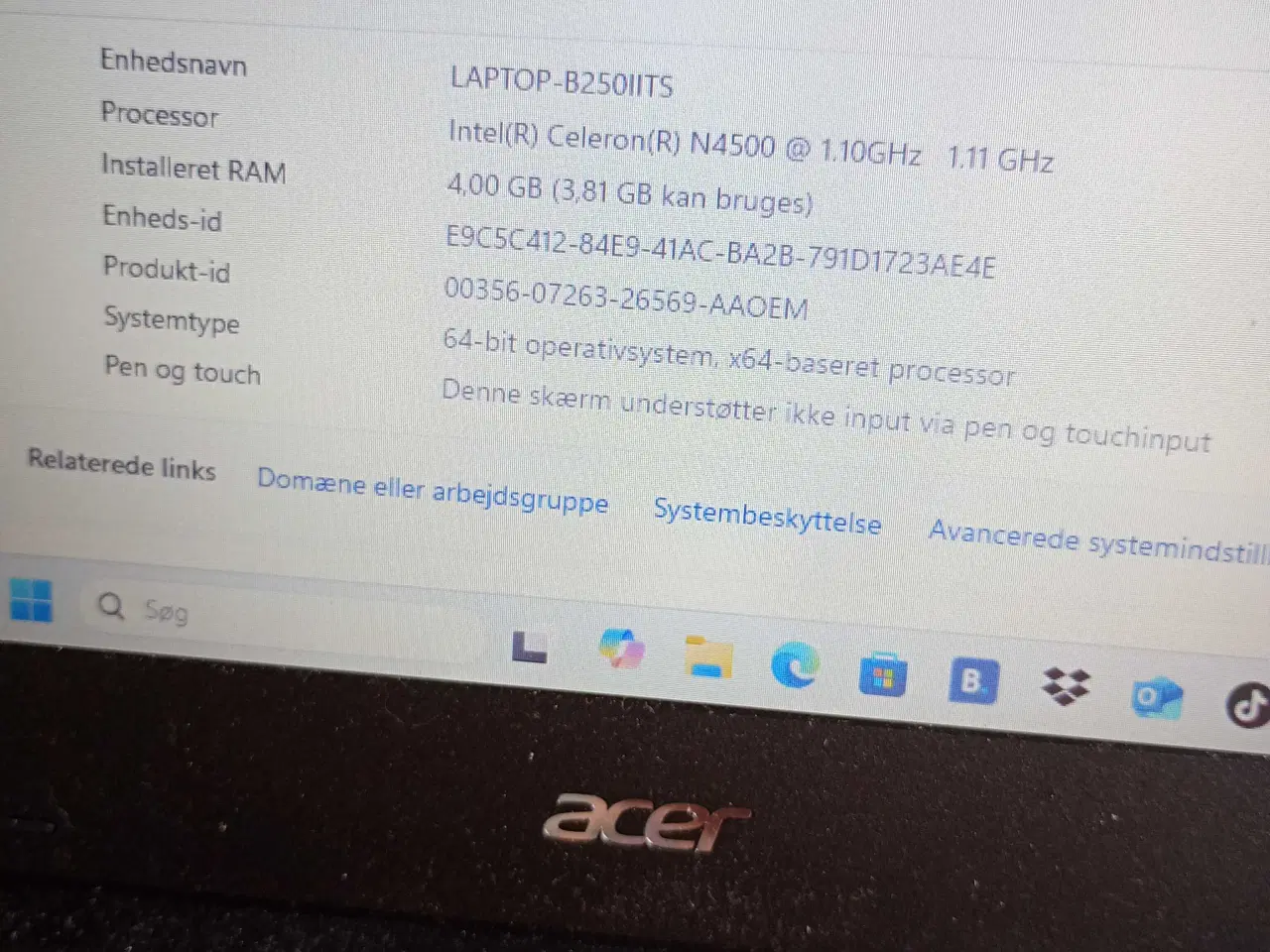 Billede 4 - Acer bærbar computer sælges