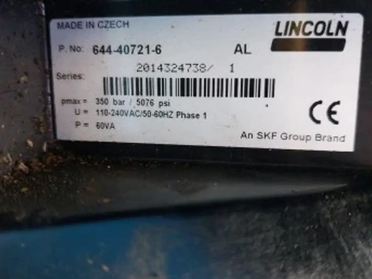 Billede 3 - Lincoln P203 - 8XLBO-700-AC-D100G200 - A - 110 Centralsmøring-Fedtpumpe