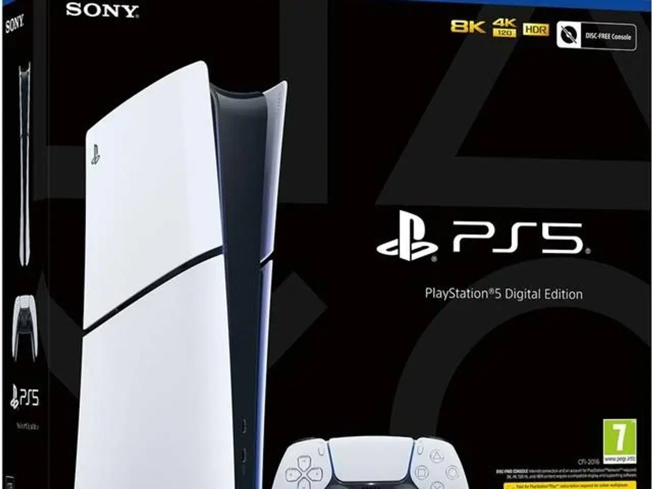 Billede 1 - Ps5 1TB digital med original headset fra sony