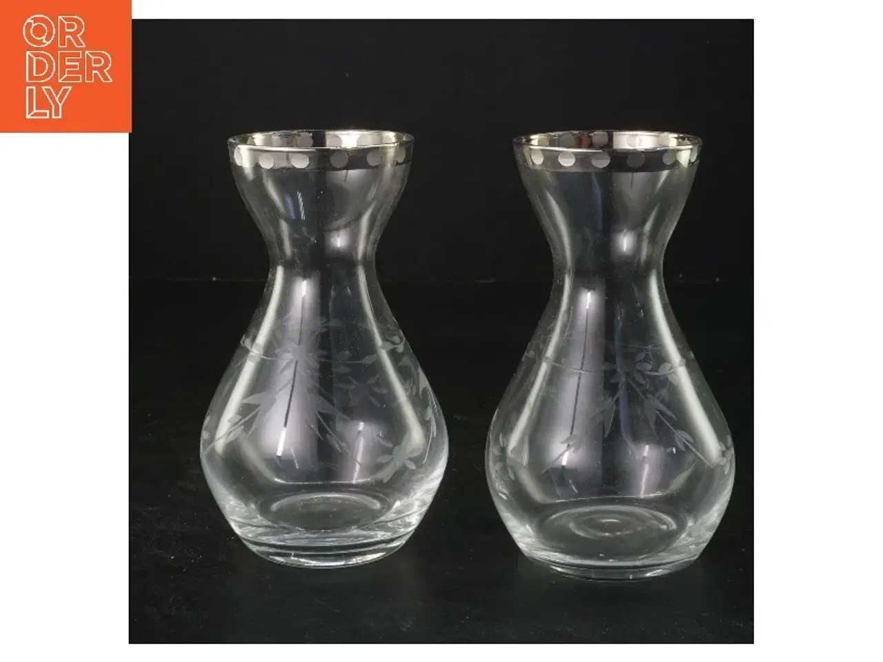 Billede 2 - Glasvaser med metalring fra Follow Me (str. 14 cm)