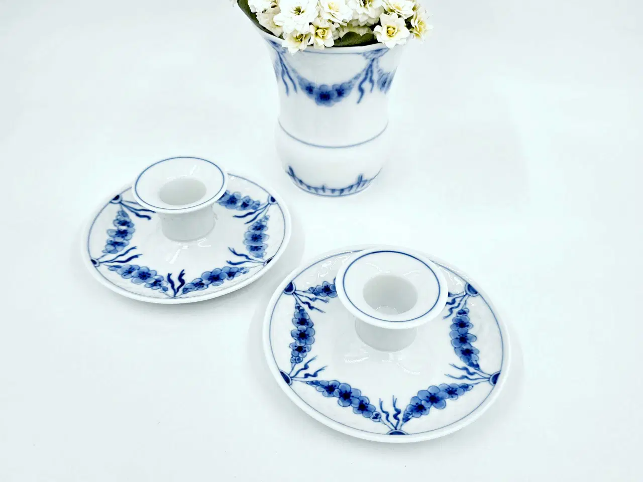 Billede 1 - Empire lysestage Porcelæn 