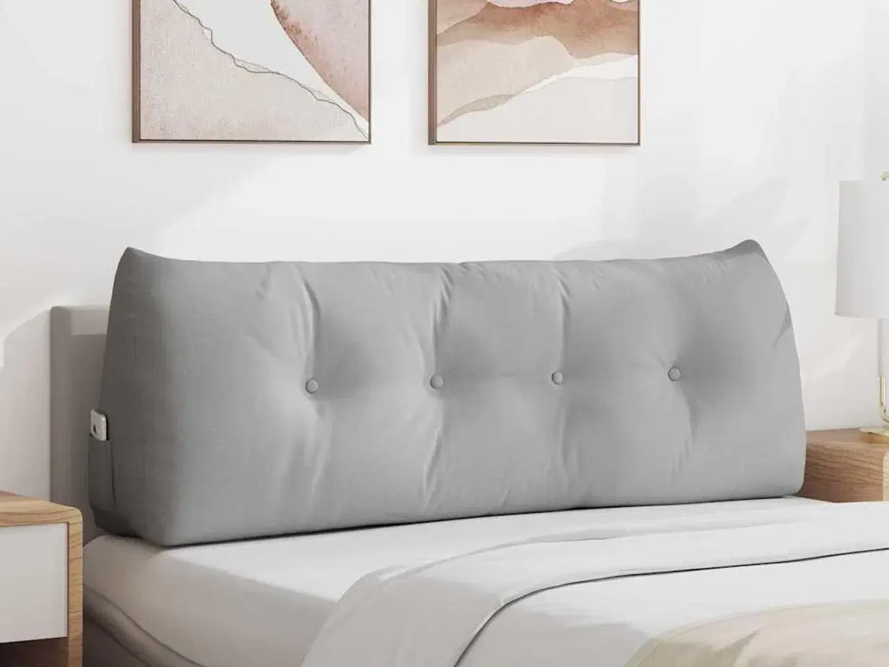 Billede 1 - Rygpude Skygrå 140 x 24 x 50 cm Stof