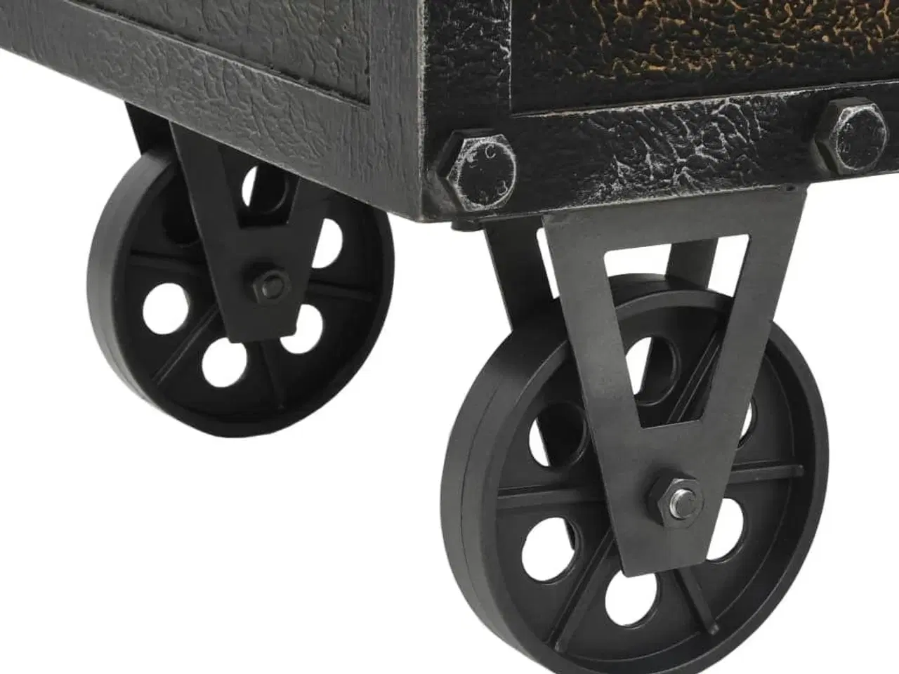 Billede 9 - Opbevaringsbænk 80,5x41x50 cm massivt træ og kunstlæder