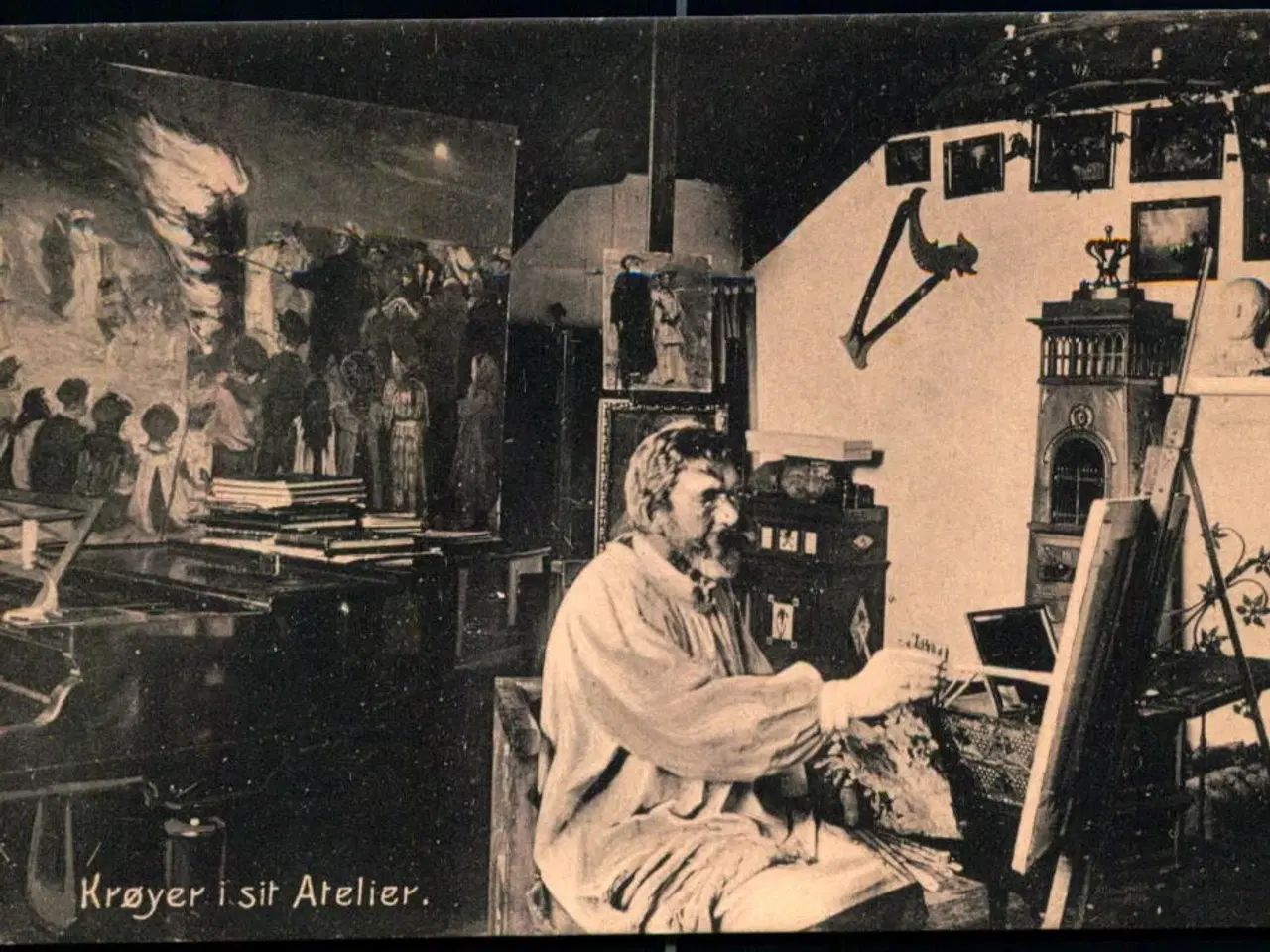 Billede 1 - Krøyer i sit Atelier - Schjeldes 9673 - Ubrugt