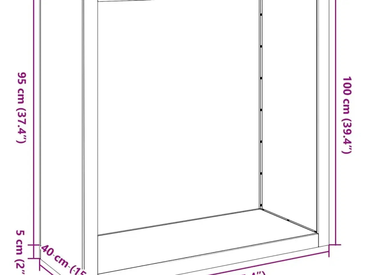 Billede 11 - Brændereol 100x40x100 cm i vejrbestandigt stål