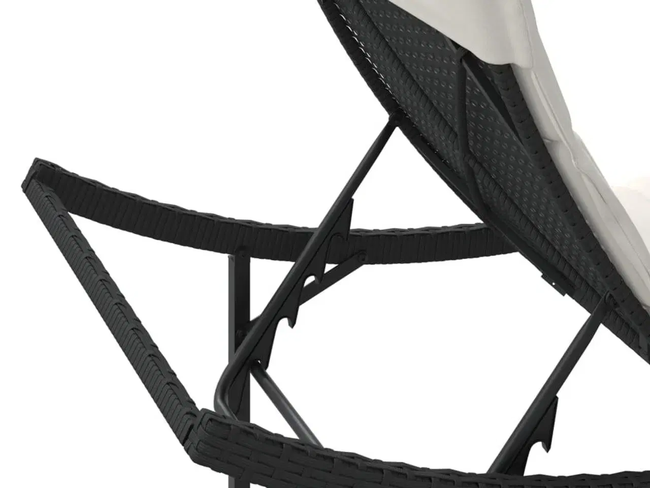 Billede 9 - Liggestole 2 stk. med bord polyrattan sort