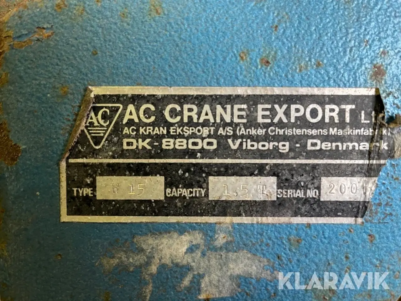 Billede 11 - Motor kran AC Crane W 15 1.5 T