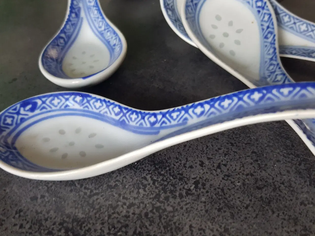 Billede 2 - Porcelæn, Kinesiske suppe skeerne