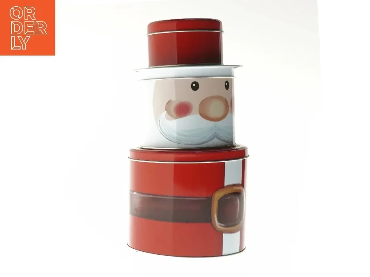 Billede 1 - Kagedåsesæt formet som julemand (str. 25,5 cm)