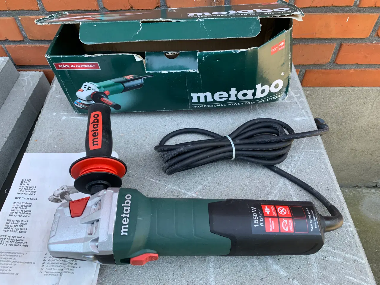 Billede 1 - Vinkelsliber Metabo 1550 W