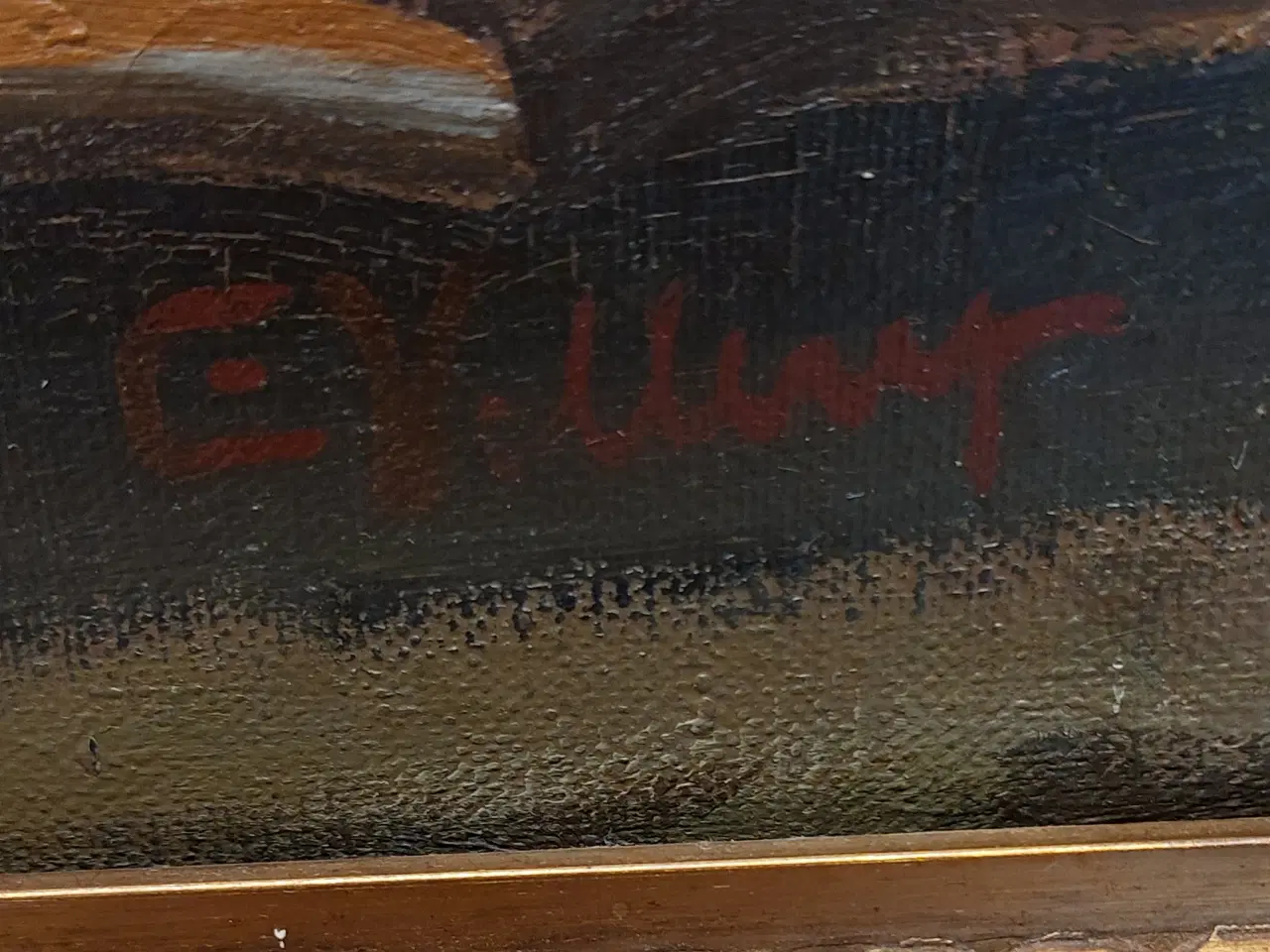 Billede 4 - ANTIK BLOMSTERMALERI -- ( E. Vellerup ??)