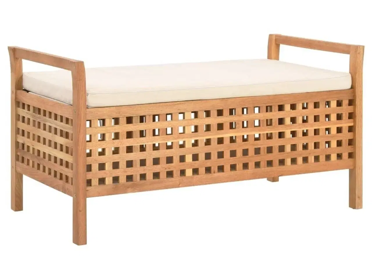Billede 1 - Opbevaringsbænk 93 x 49 x 49 cm massivt valnøddetræ