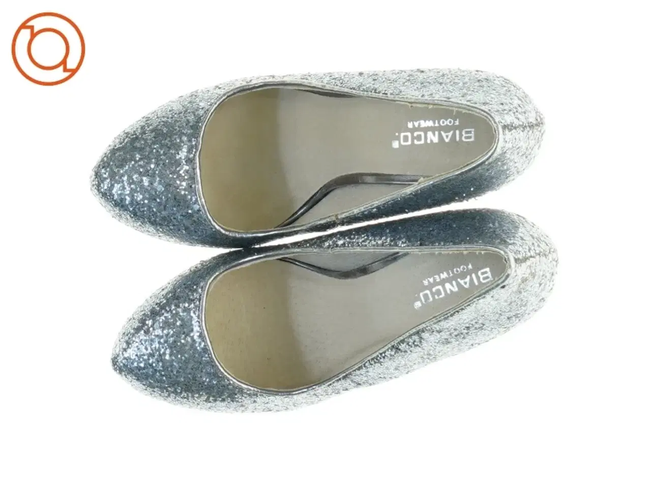 Billede 2 - Sølvfarvede glitter stiletter fra Bianco (str. 37)