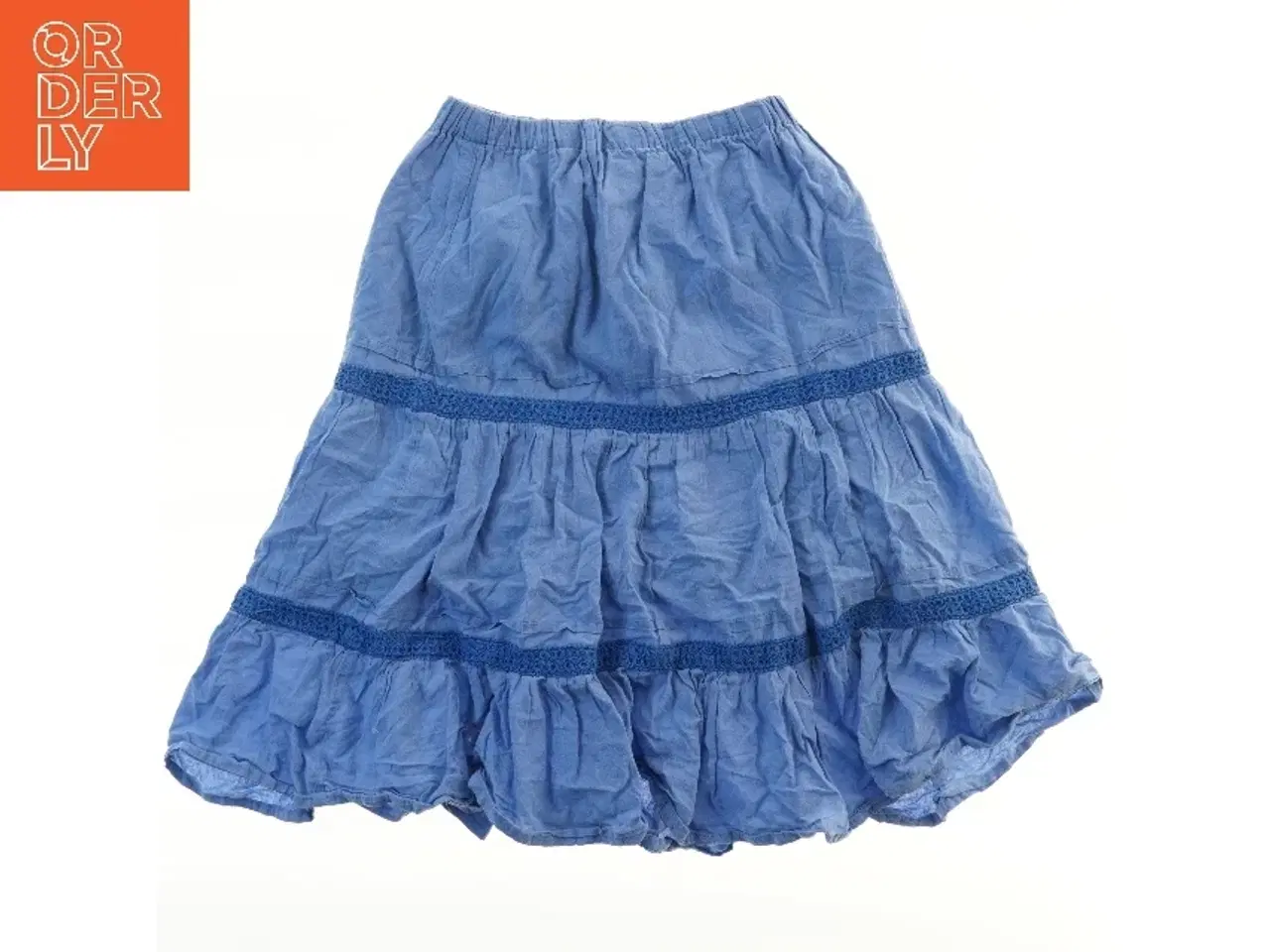 Billede 2 - Blå nederdel med flæser fra Mystic (str. 110)