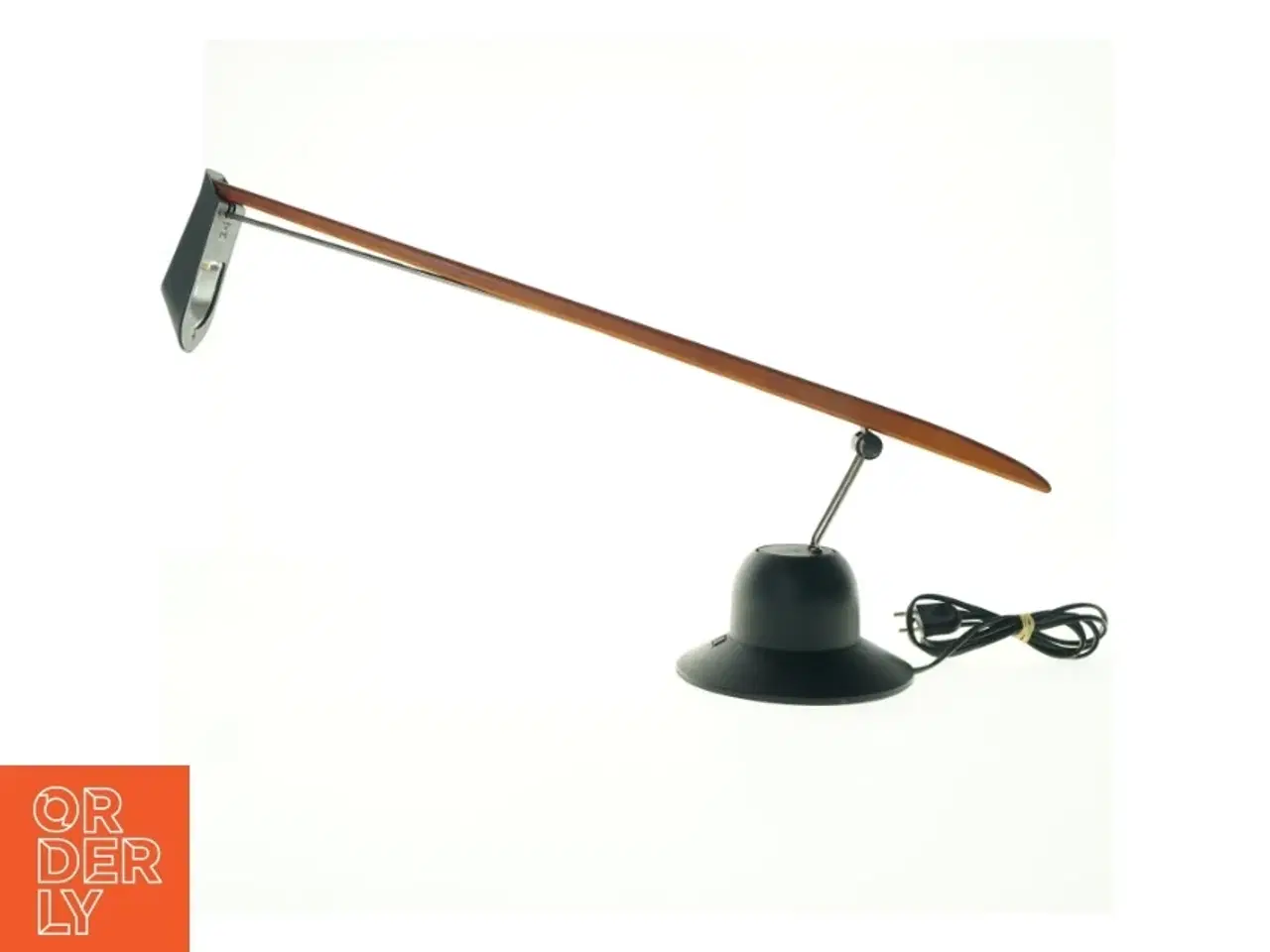 Billede 1 - Bordlampe med træ og metal (str. Længde 68 cm)