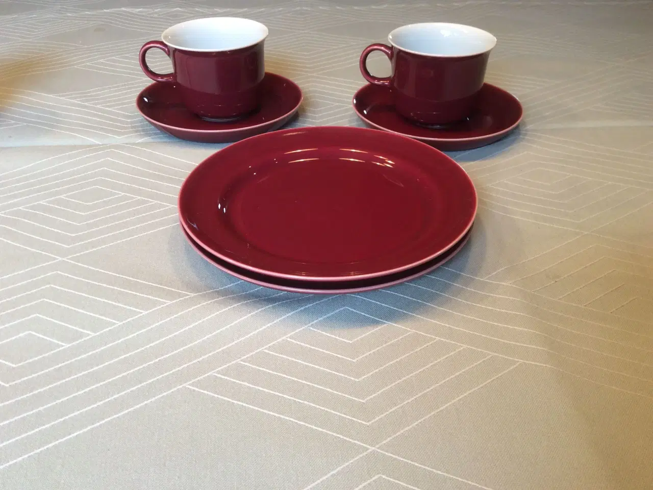 Billede 1 - Desiree kaffekopper polar bordeaux