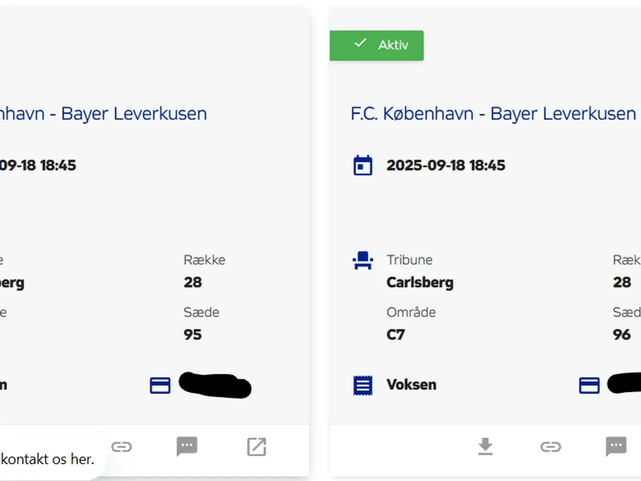 Billede 1 - Champions League Billetter til Parken 