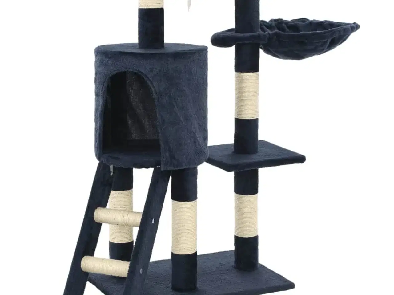 Billede 8 - Kradsetræ til katte med sisal-kradsestolper 138 cm m�ørkeblå