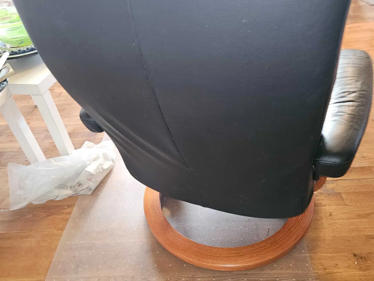 Billede 1 - Stressless stol og skammel, læder