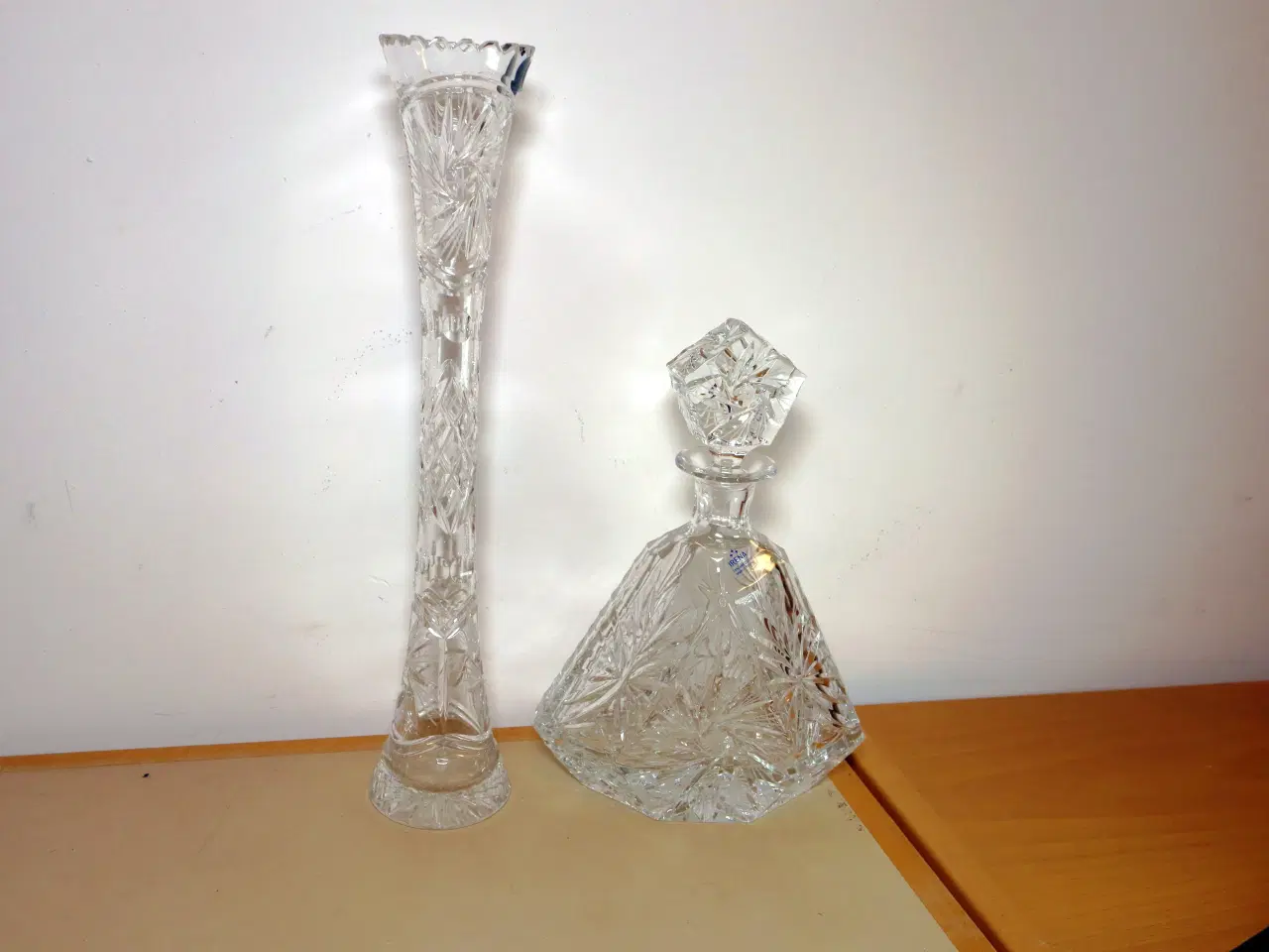 Billede 1 - Krystalvase og karaffel