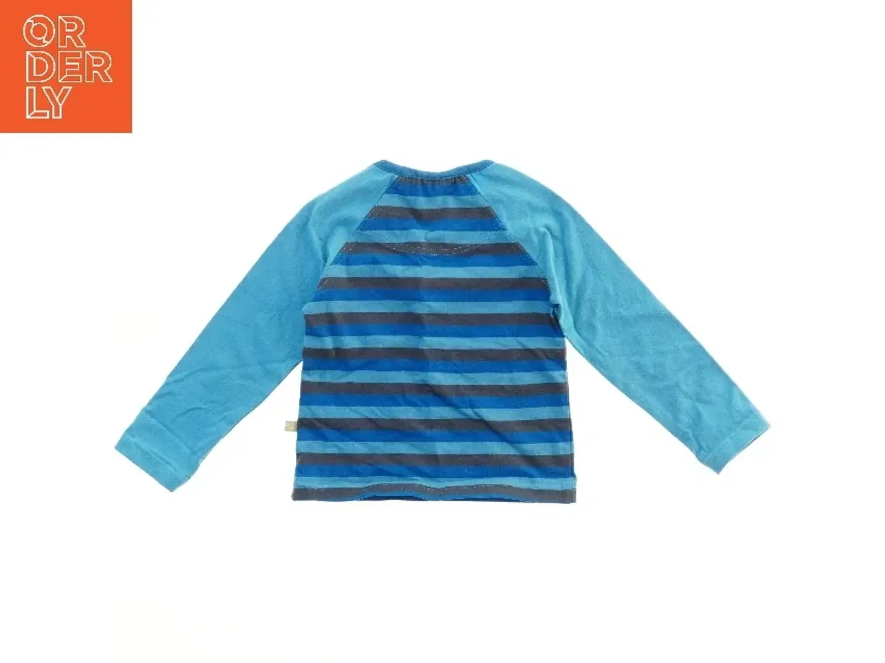 Billede 2 - Langærmet T-shirt med striber og motiv fra Petibom (str. 80)