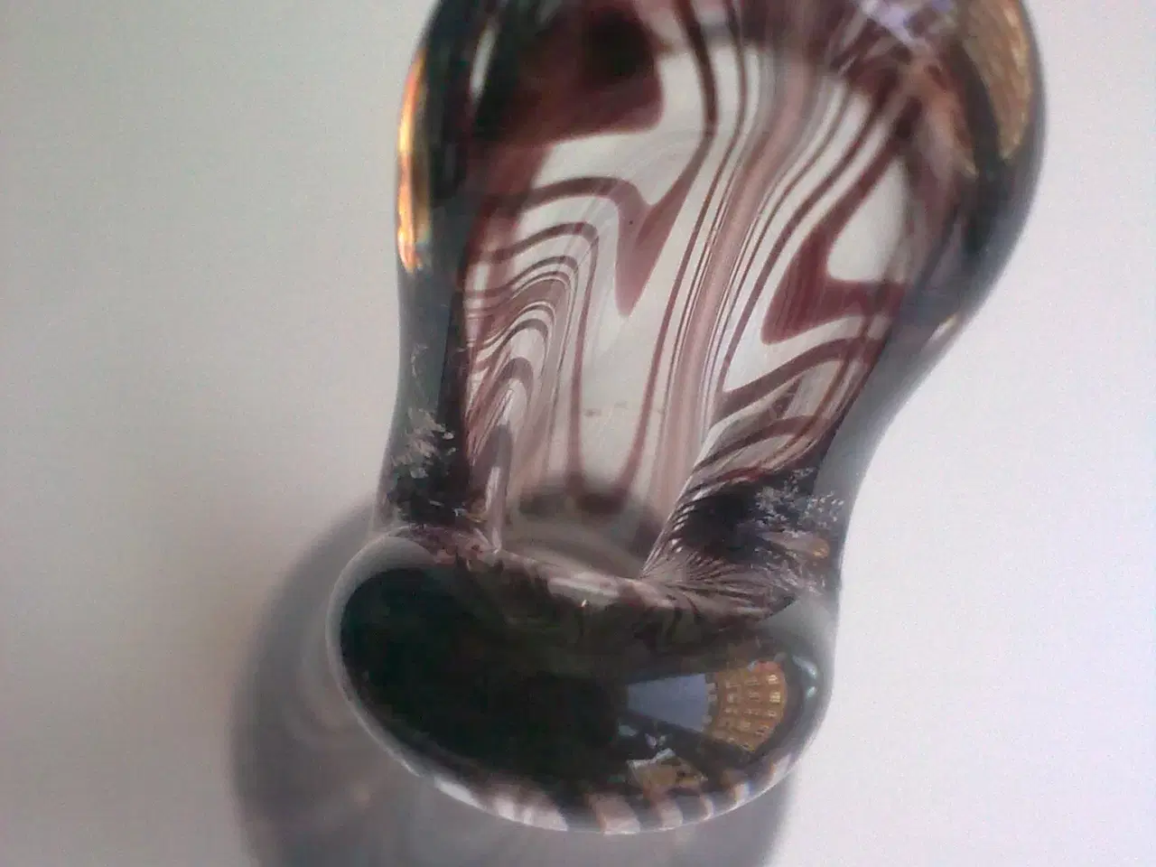Billede 7 - Stribet næbvase Kastrup glas Holmegaard