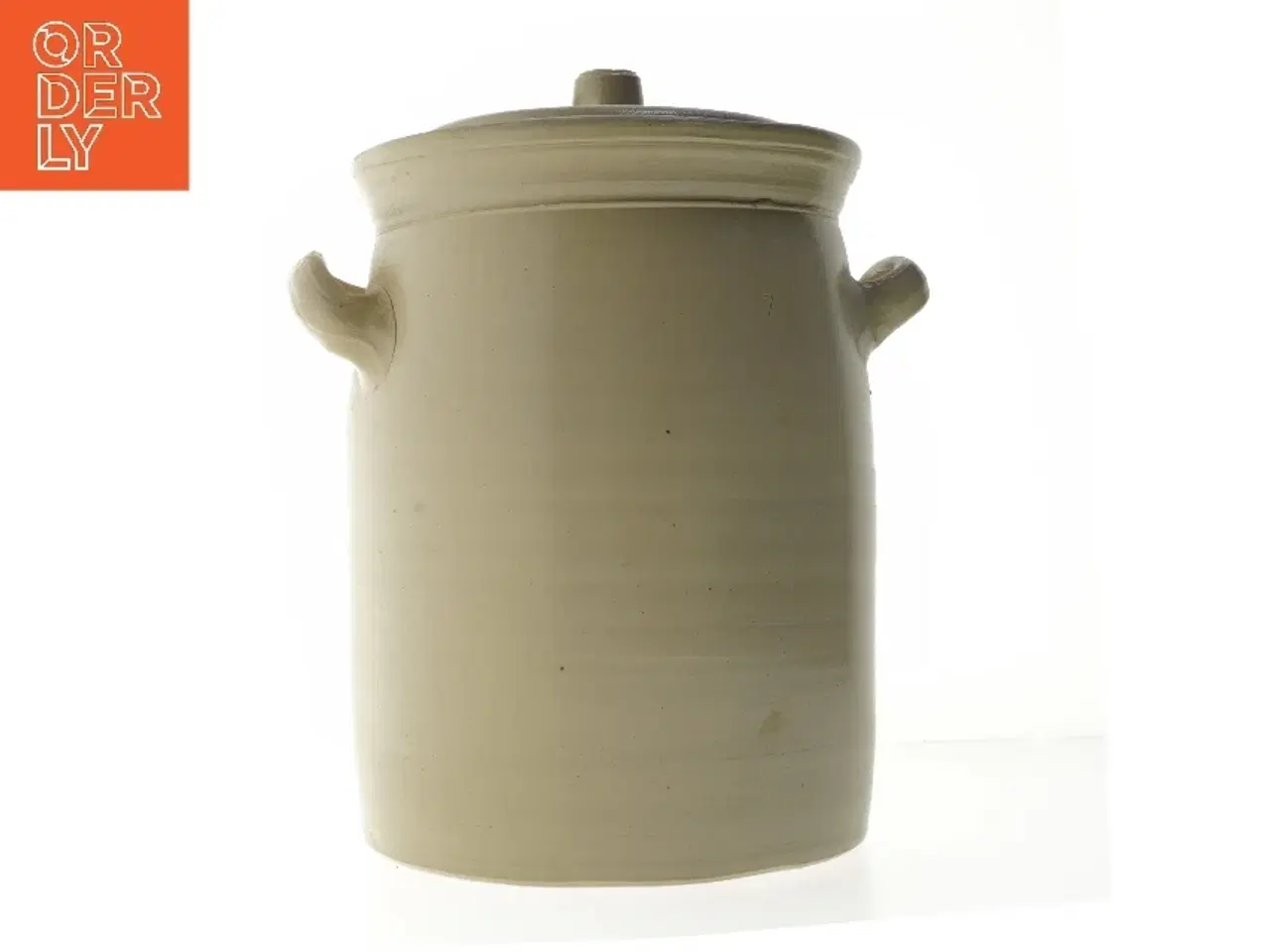 Billede 1 - Keramisk krukke med låg og håndtag (str. 30 cm)