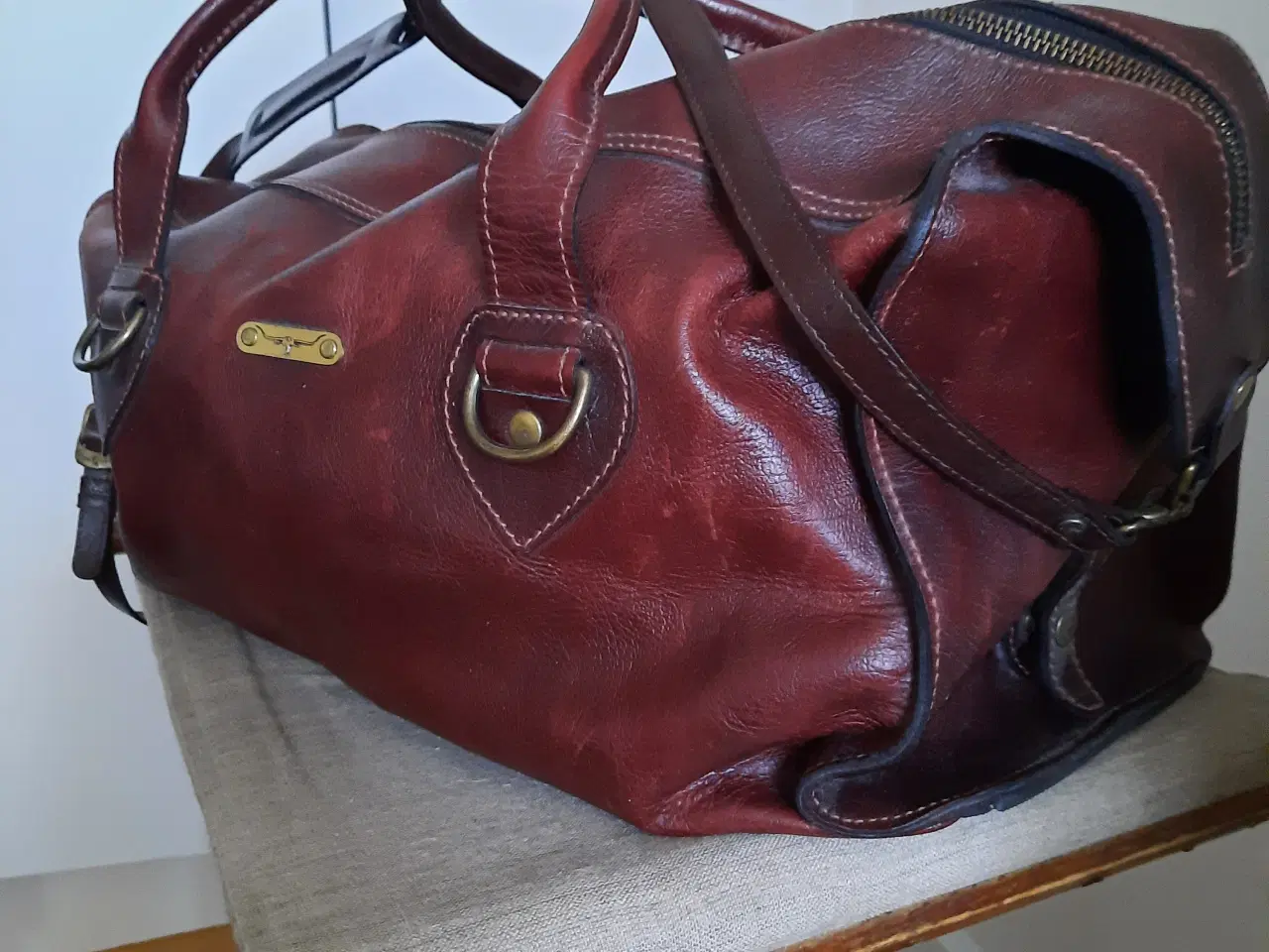 Billede 1 - Rejsetaske i brunt læder R.M. Williams