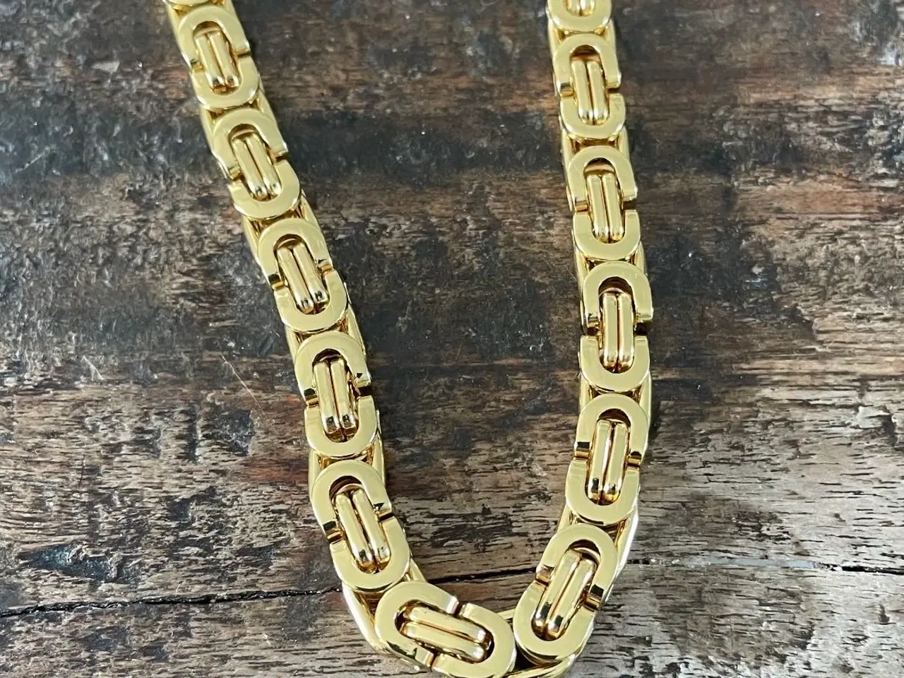 Billede 2 - Goldfilled flad kongekæde