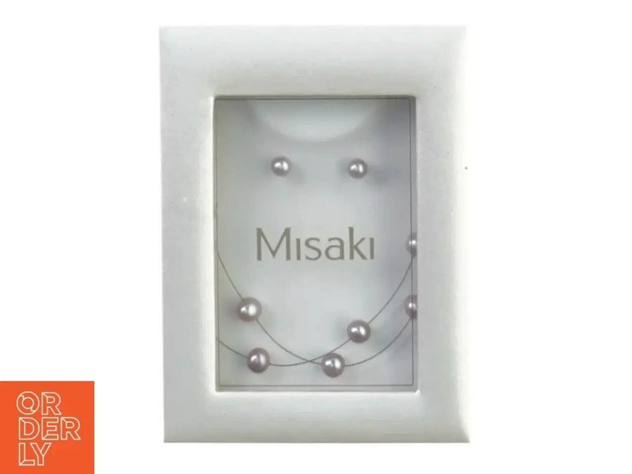 Billede 1 - Halskæde og øreringe med perler fra Misaki (str. 11 x 8 x 4 cm)