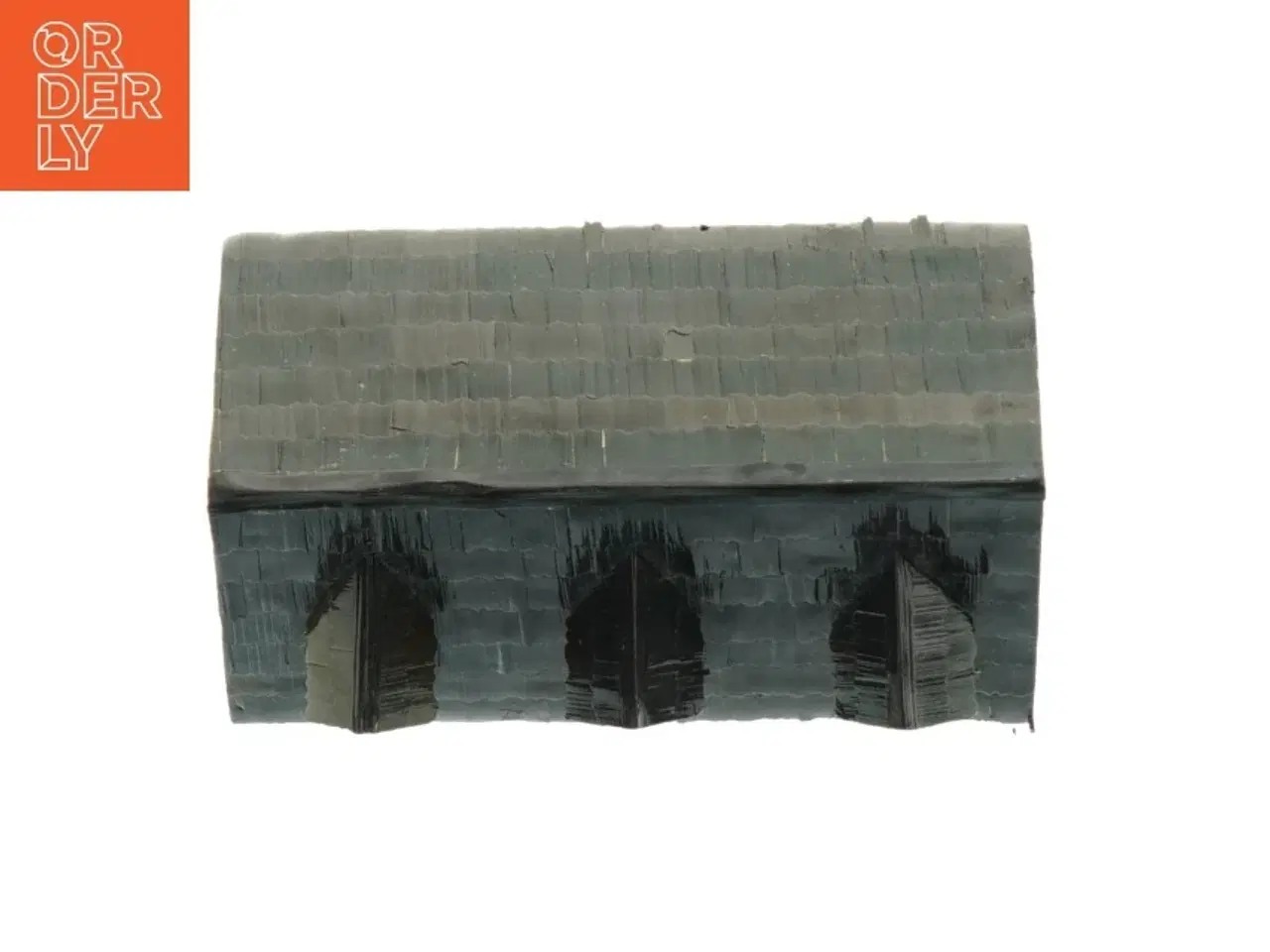 Billede 3 - Dekorativ lakæske, hus i 4 dele(str. 12x10x6,5 cm)
