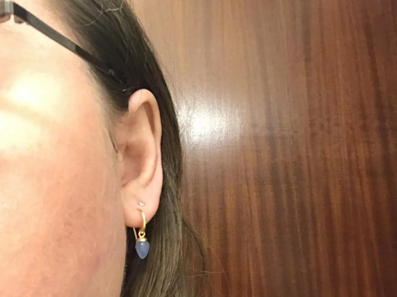 Billede 6 - Chanti øreringe med lyseblå calchedon krystaller