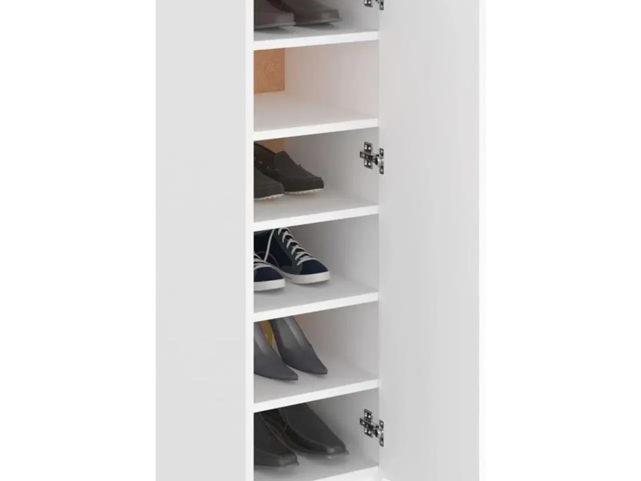 Billede 4 - Skoskab 30x35x100 cm konstrueret træ hvid