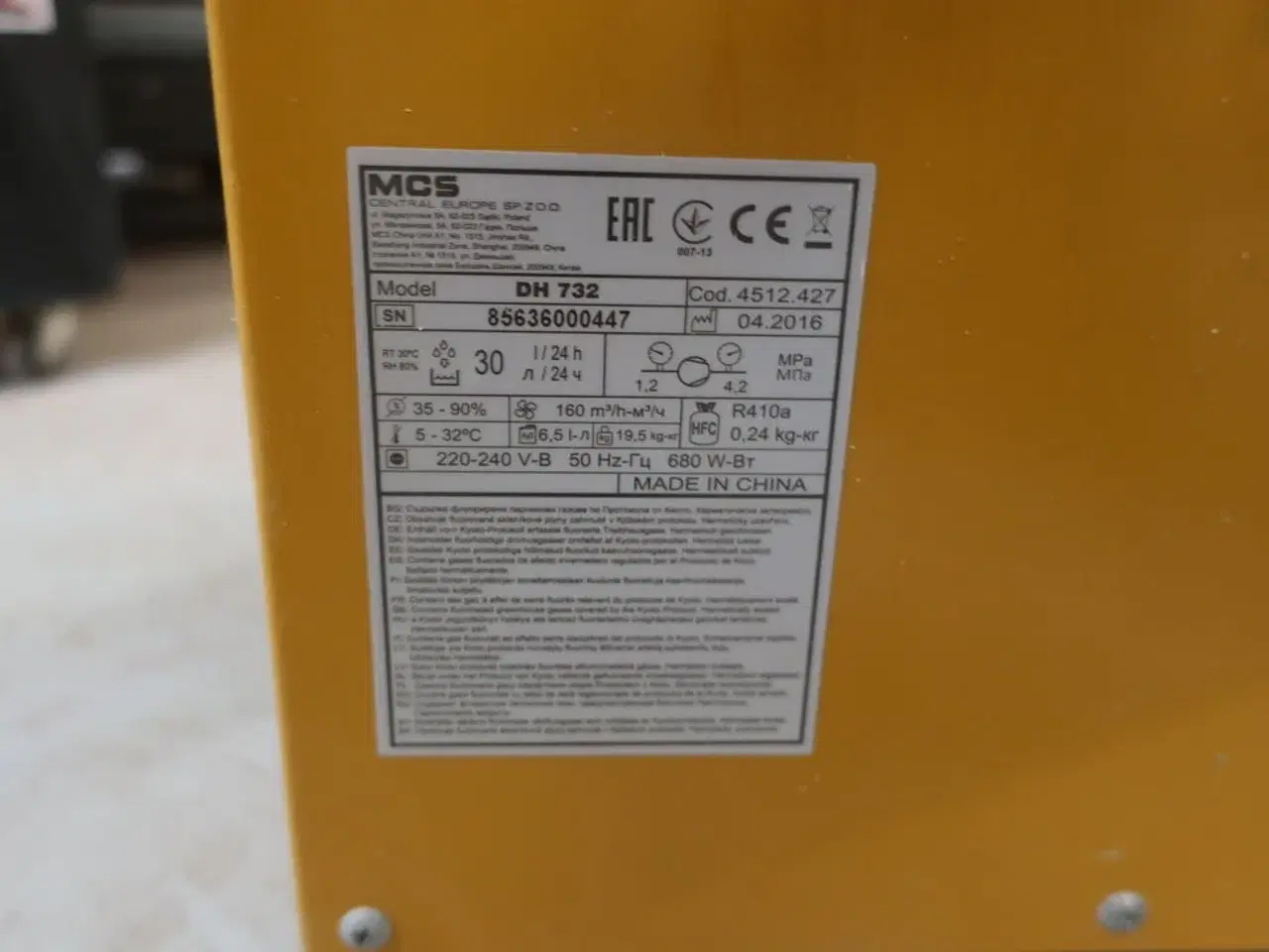 Billede 3 - Affugter MASTER DH 732 P