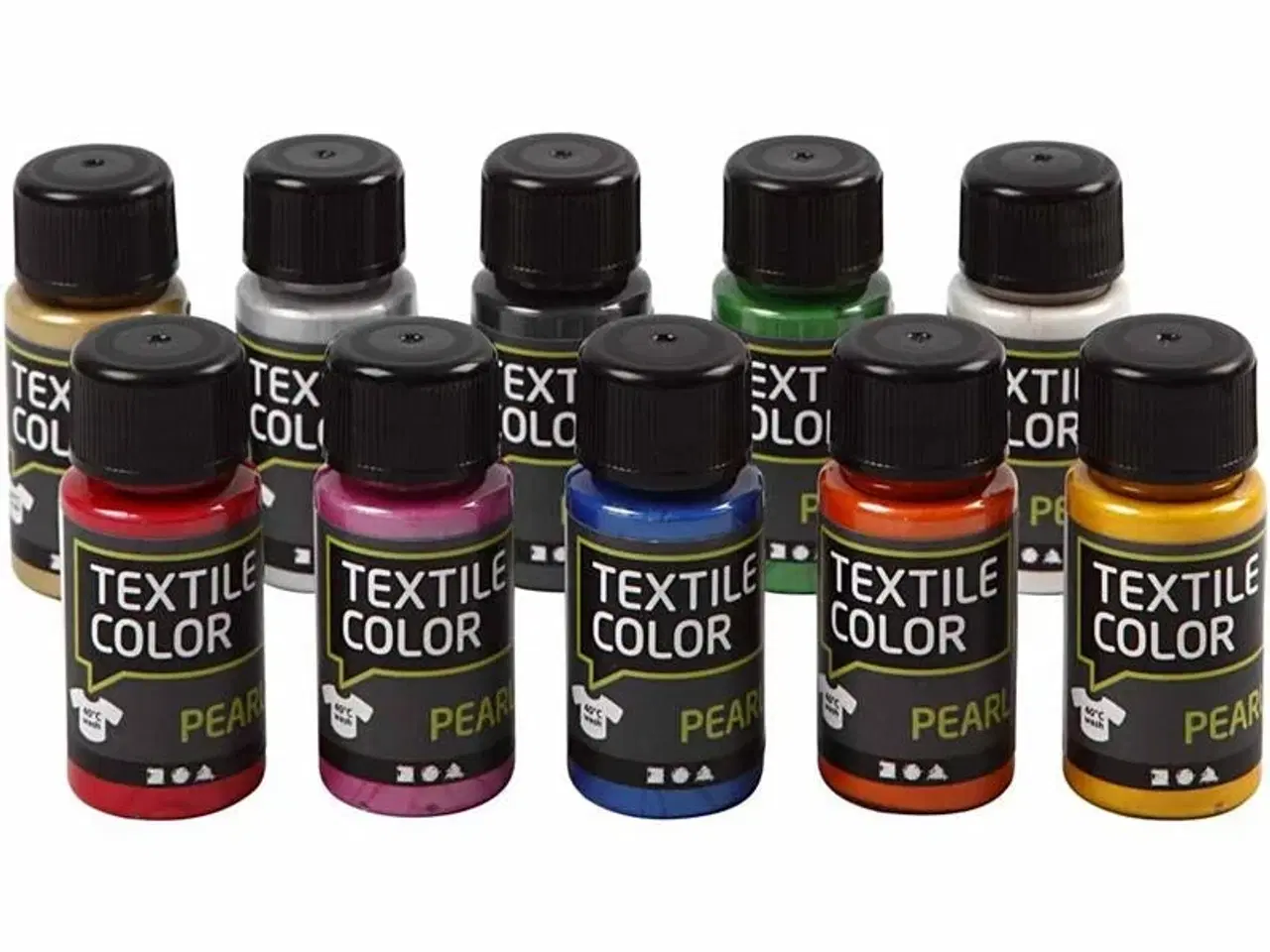 Billede 1 - Textile Color, perlemor, ass. farver, 10x50ml/ 1 pk.