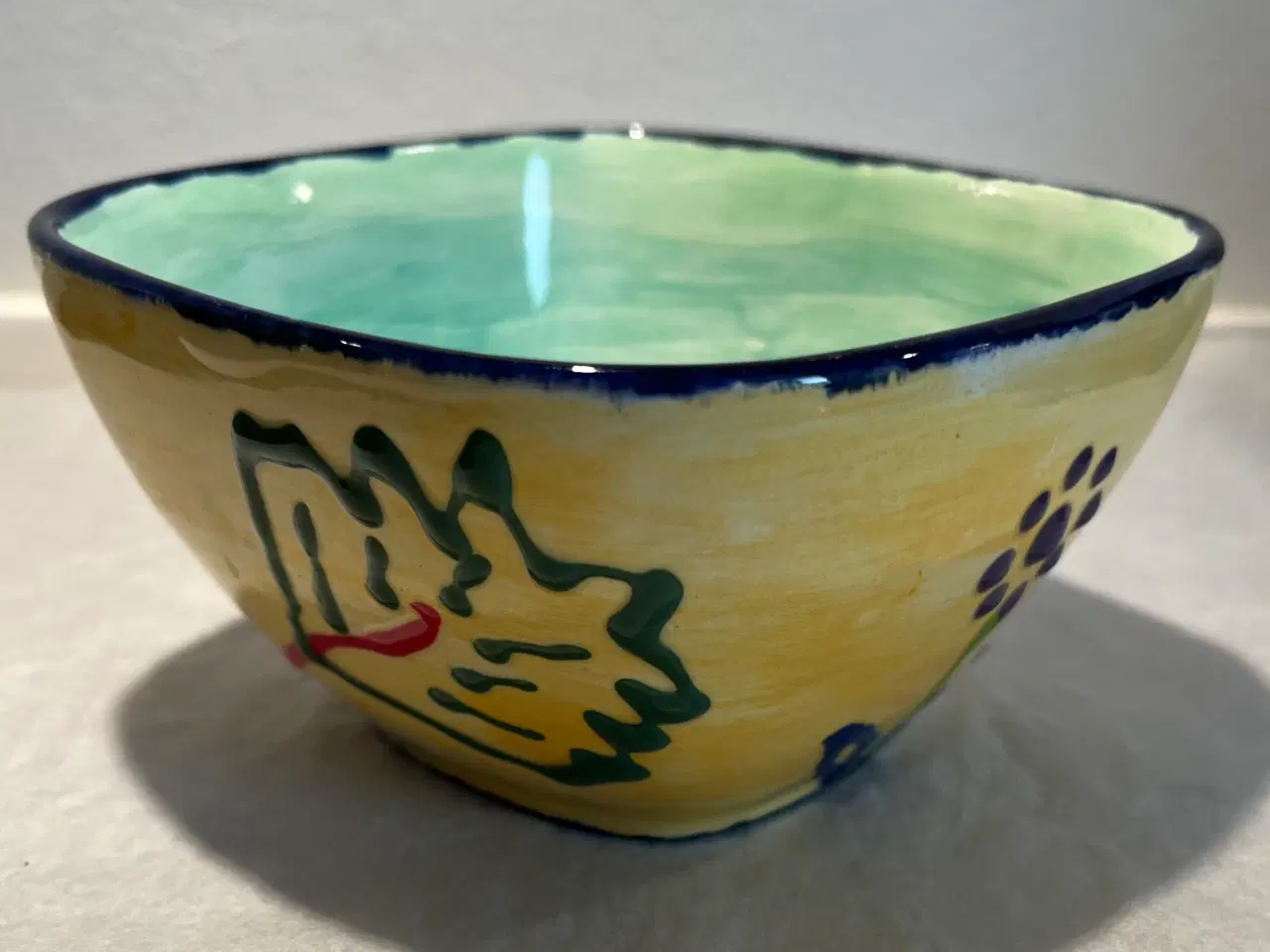 Billede 2 - VRC Keramisk Skål Farverig Håndmalet