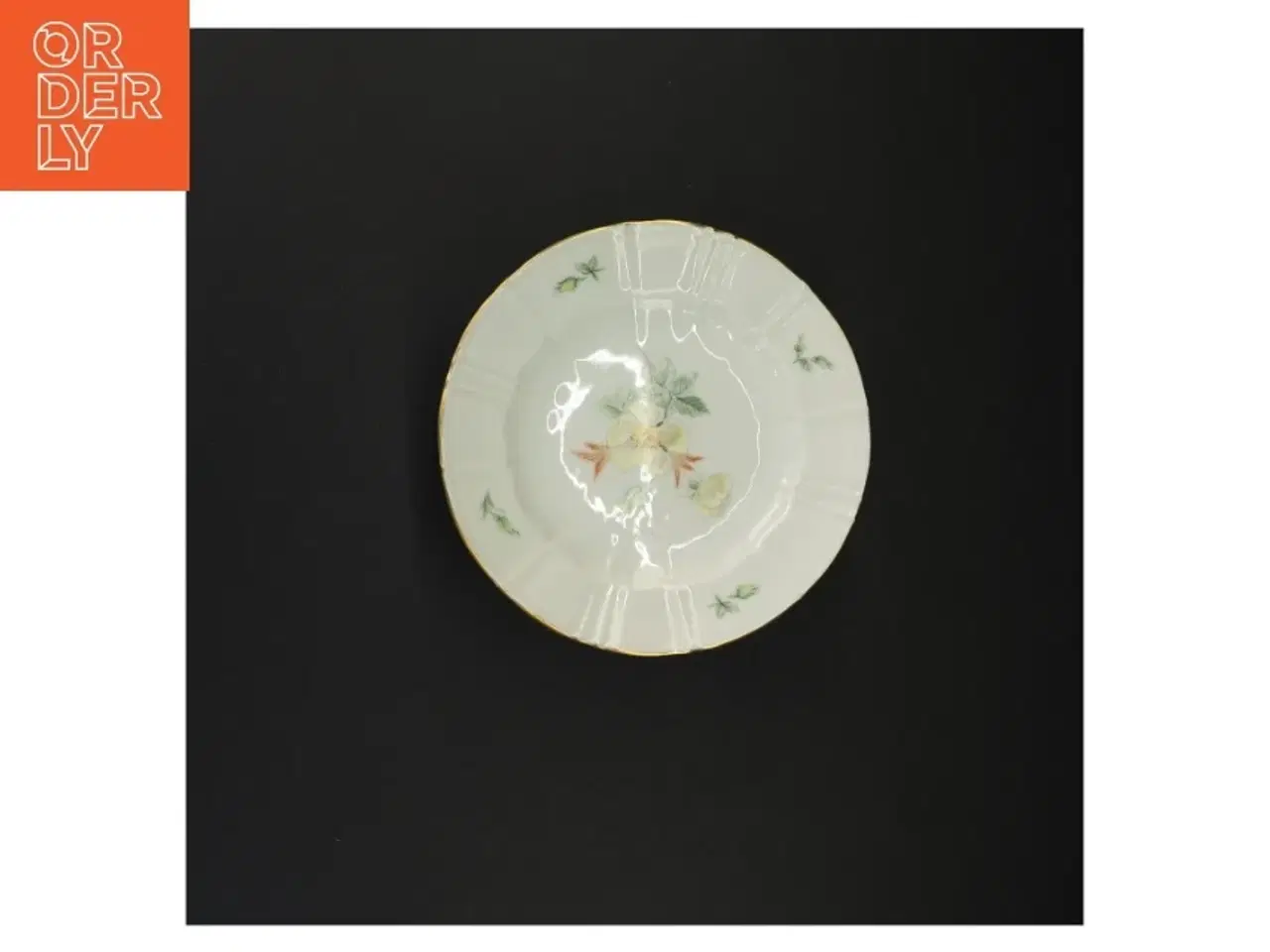 Billede 6 - Porcelænsfad med blomstermotiv