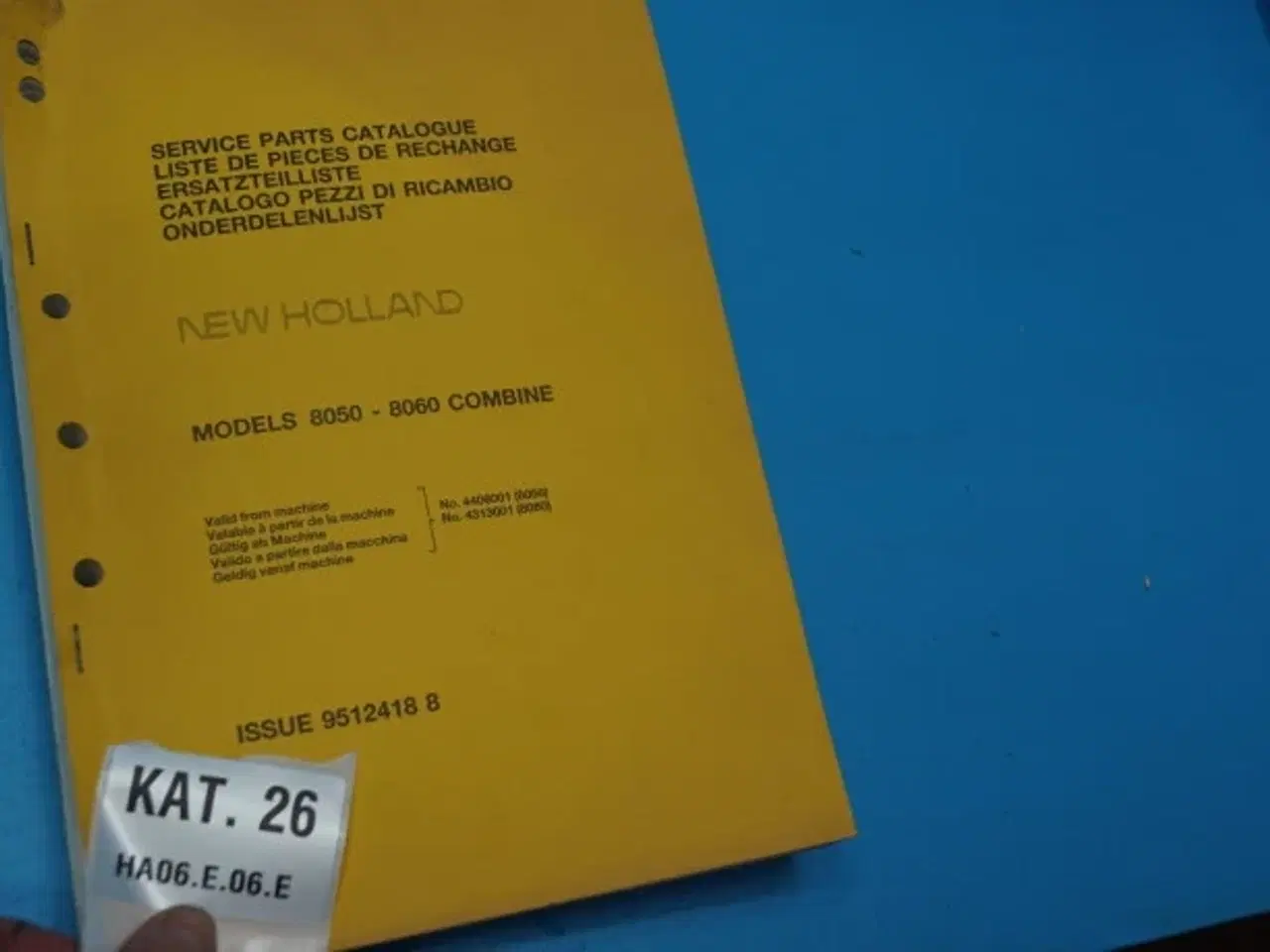 Billede 4 - New Holland 8050 - 8060 Reservedelskatalog