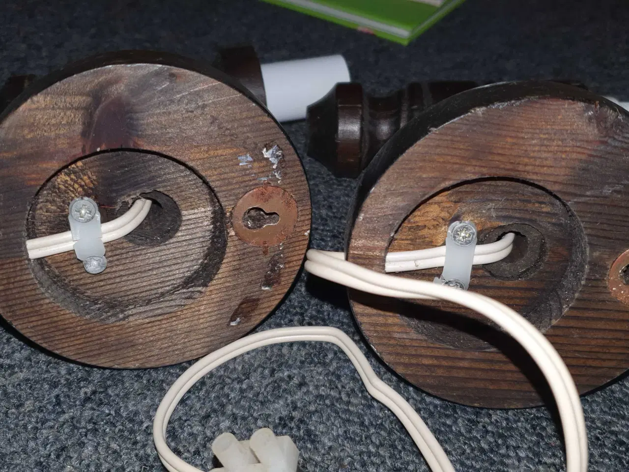 Billede 6 - 2 stk retro/ vintage træ væglamper