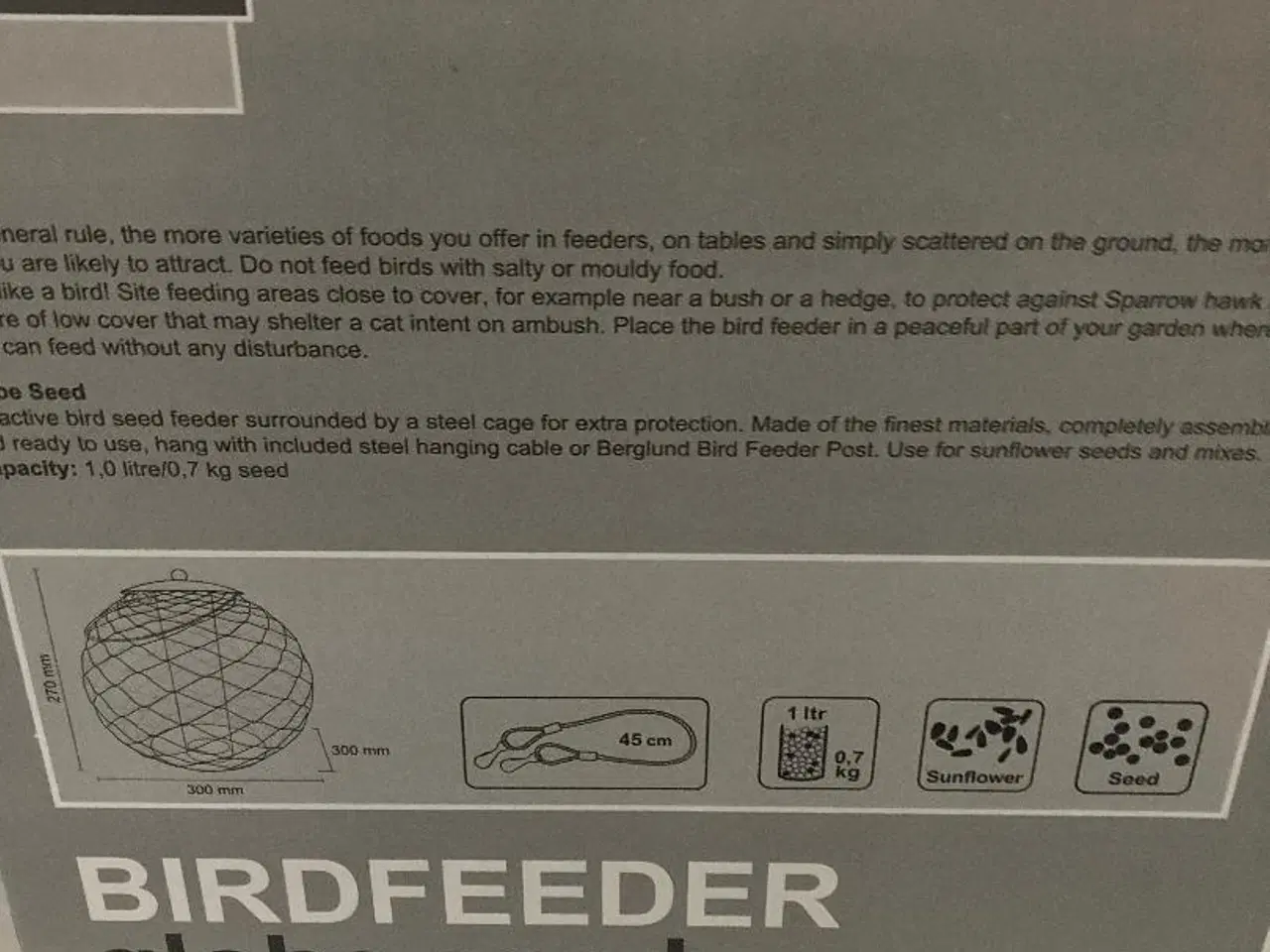 Billede 5 - Foderautomat til havens småfugle - til korn