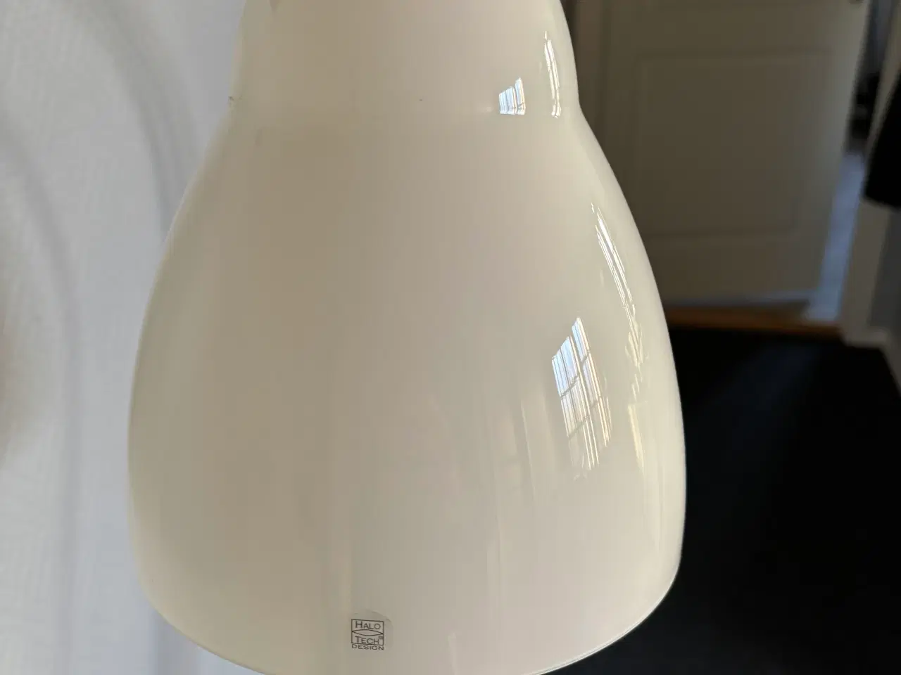 Billede 2 - Standerlampe med glasskærm 