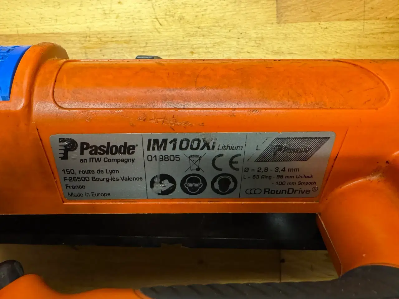 Billede 3 - Paslode gassømpistol IM100Xi inkl. søm