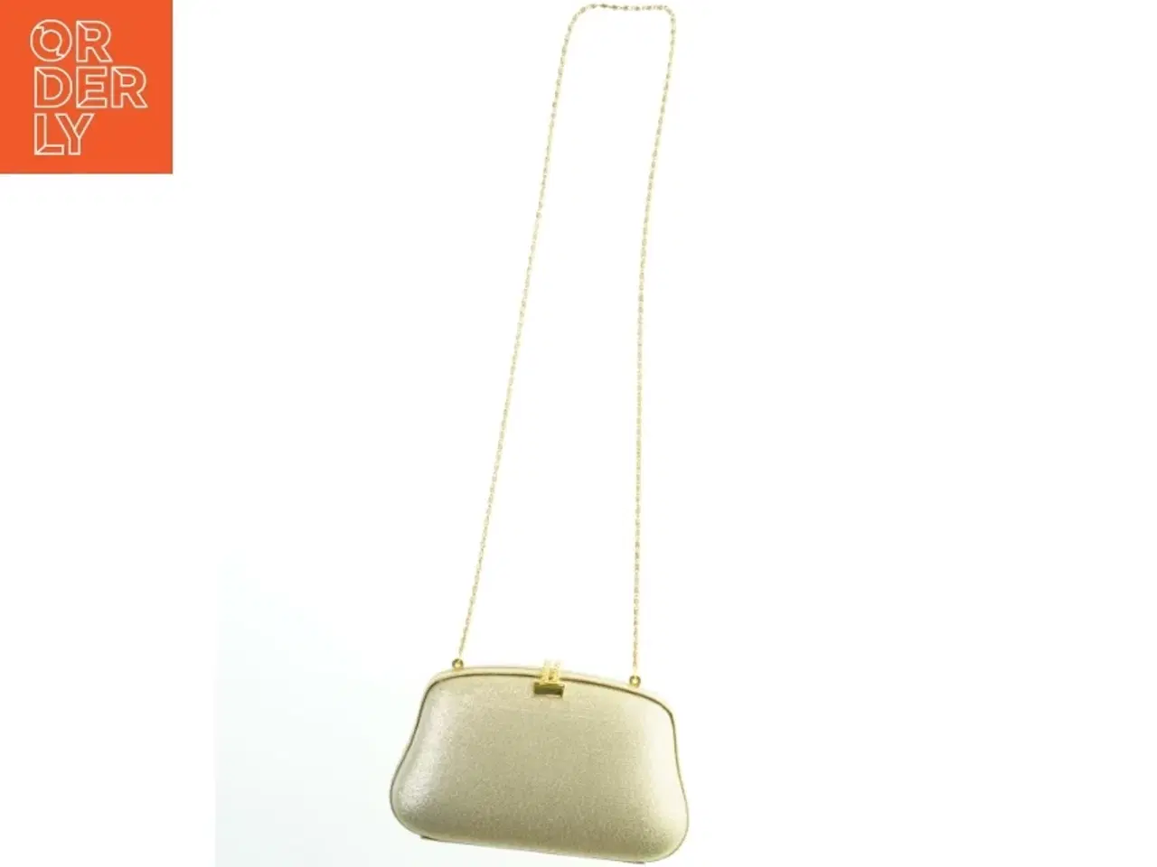 Billede 4 - Gylden aften clutch med kæde (str. 20x13 cm)