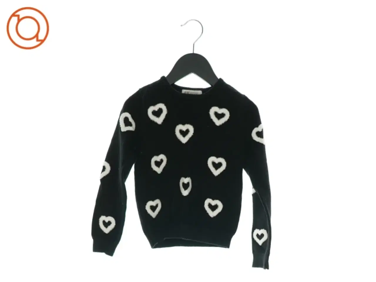 Billede 1 - Sweatshirt med hjerter fra H&M (Str. 110-116 cm/4-6 år)