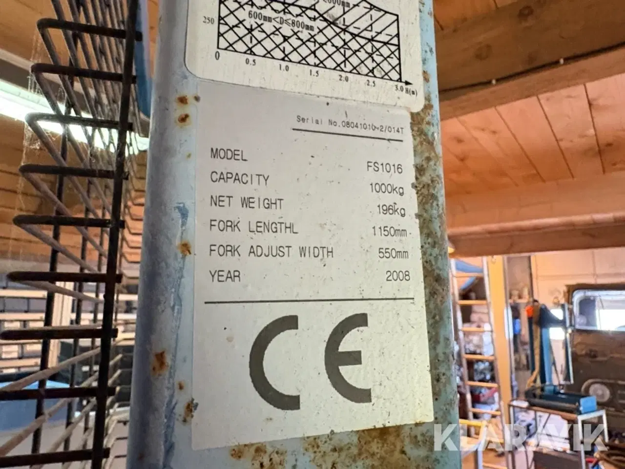 Billede 3 - Palleløfter 1000kg FS1016