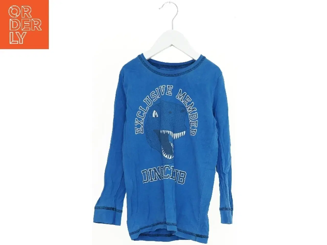 Billede 1 - Langærmet bluse med dinosaur grafik fra Mads & Mette (str. 128)