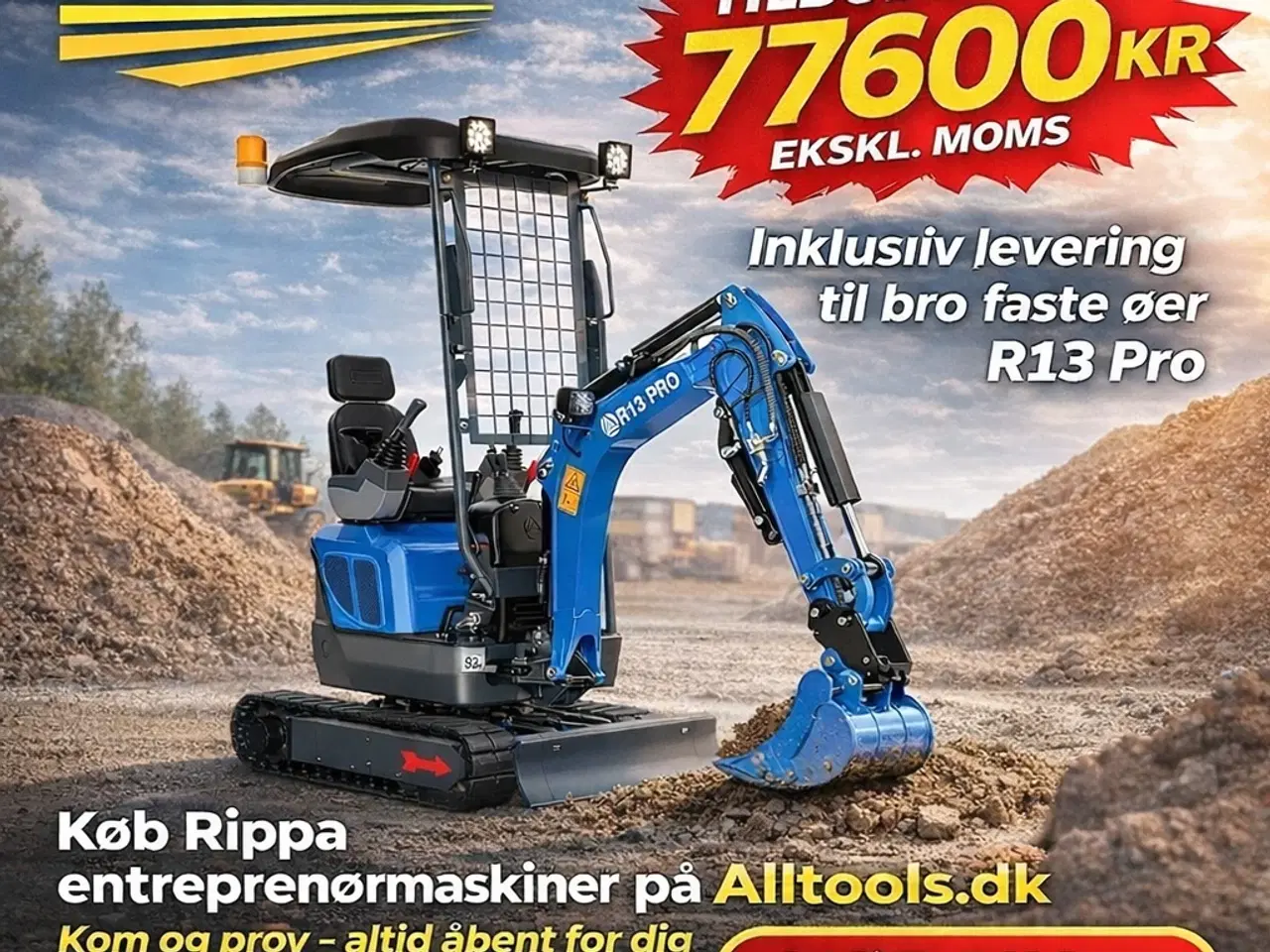 Billede 1 - Rippa R13 Pro minigraver Kubota 